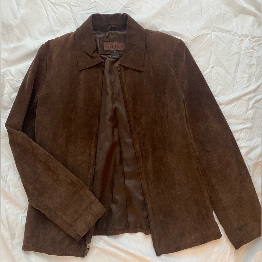 Brown Suede Leather Jacket